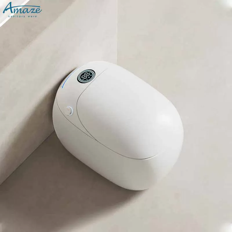 New Design Ceramic Sanitary Ware Multi Functional Automatic Egg Shape Toilet Smart Bidet