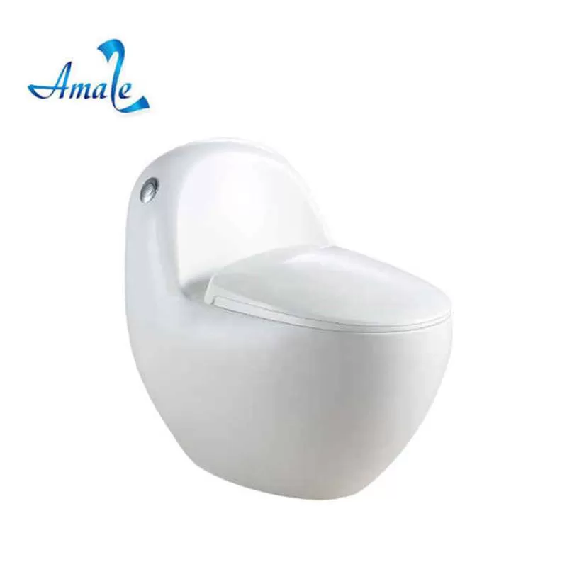 Amaze Hot Sale Modern Round Ceramic Sanitary Ware One Piece Water Closet  Wc Toilet Bowl for Bathroom