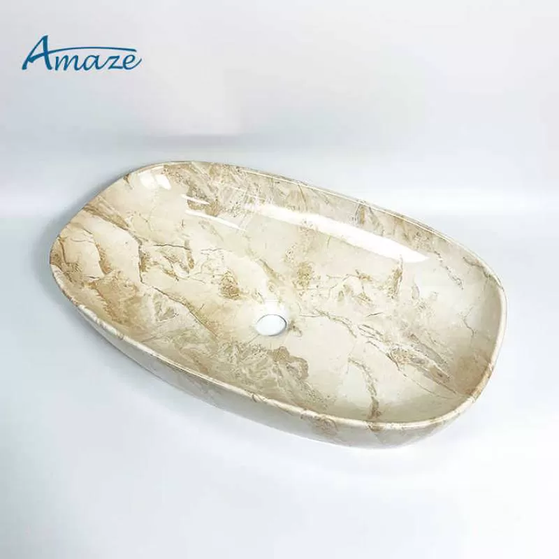 Chaozhou Factory Wholesale Hotel Ceramic Toilet Bathroom Countertop Art Basin Hand Wash Basin