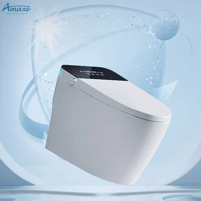 Modern New Design Ceramic Wc Intelligent Smart Toilets Bathroom P Trap Automatic with Bidet Toilets Bowl
