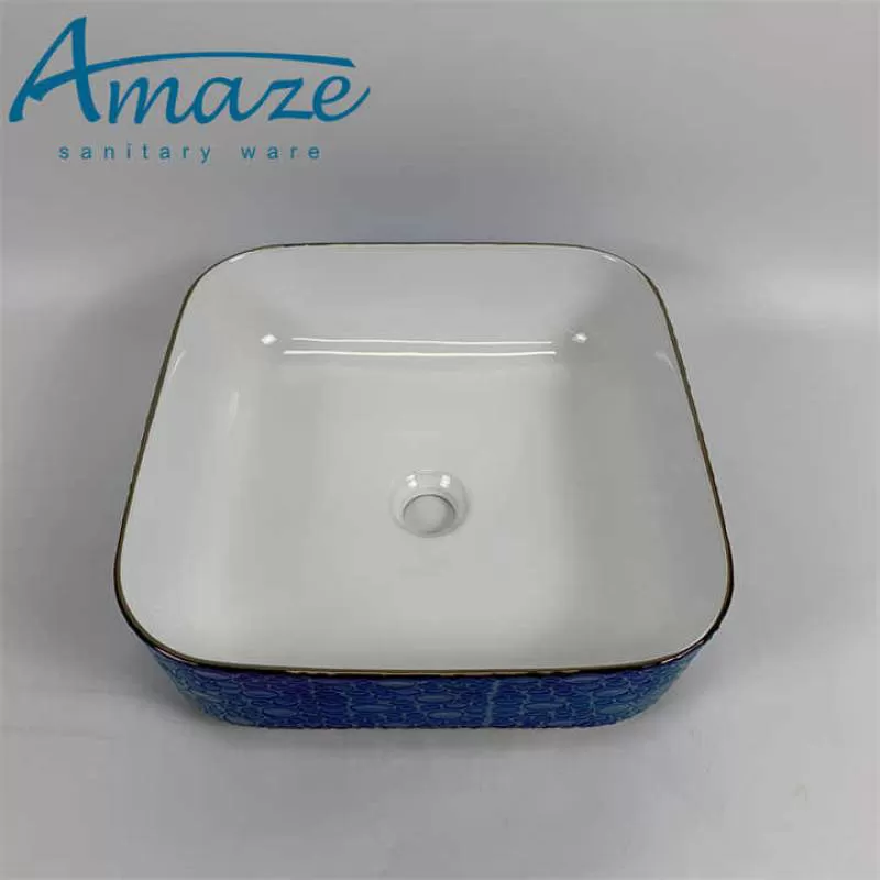 Factory Wholesale New Design Ceramic Sanitary Ware Bathroom Sink Countertop Art Hand Wash Basin