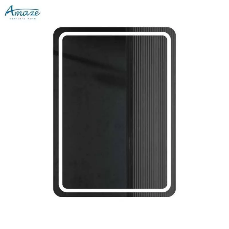 Modern Bathroom Multi-functional Smart Makeup Mirror Hotel Rectangular Wall-mounted Led Vanity Mirror
