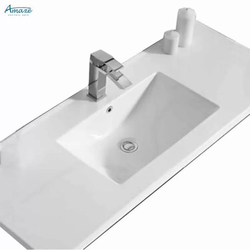 China Ceramic Modern White Bathroom Hand Wash Basin Vanity Sink Cabinet Basin