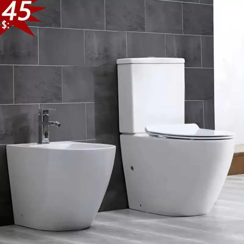 Europe Standard Modern Sanitary Ware Ceramic Water Closet Two Piece P Trap Wc Toilet Set Back to Wall Toilet