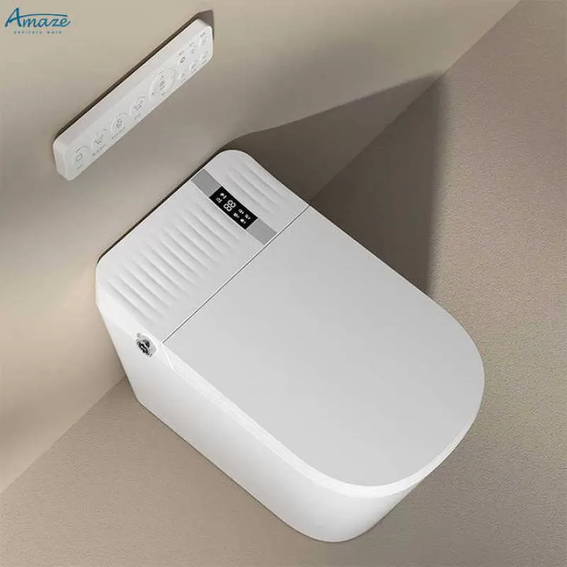 Factory Wholesale New Design One Piece Bathroom Automatic Wc Ceramic Smart Seat Toilet Intelligent
