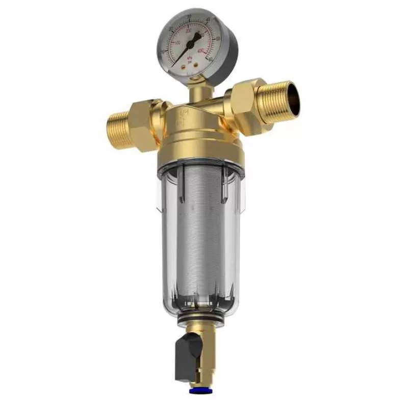Whole House Prefilter Water Brass Pre-filter With Pressure Gauge for Water Filter Self Cleaning Water Filter