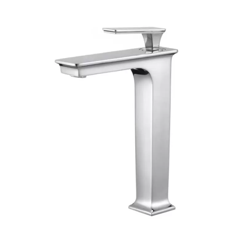 Chrome Plated Bathroom Basin Faucet Modern Luxury Single Handle Basin Bathroom Faucet for Hotel