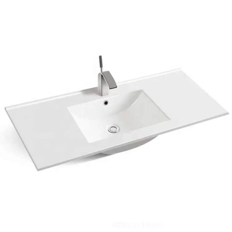 Hotel Washrooms European Rectangular Sink Modern Bathrooms Have Built-in Washbasins Restaurant Washrooms Ceramic Washbasins