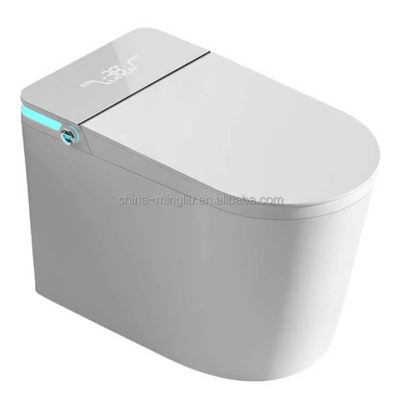 Five-star Hotel Ceramic Automatic Flush Toilet Club Smart Sensing Flush Toilet Villa Bathroom Smart Mirror LED Display Toilet