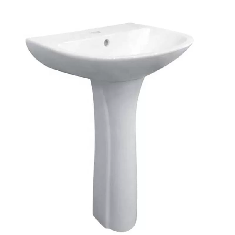 China Pedestal Sink Bathroom Standing Ceramic Full Pedestal Wash Basin