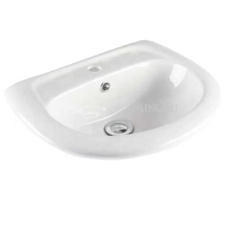 Popular Modern Hotel Washing Sink Chaozhou Ceramic Bathroom Wall Hung Basin