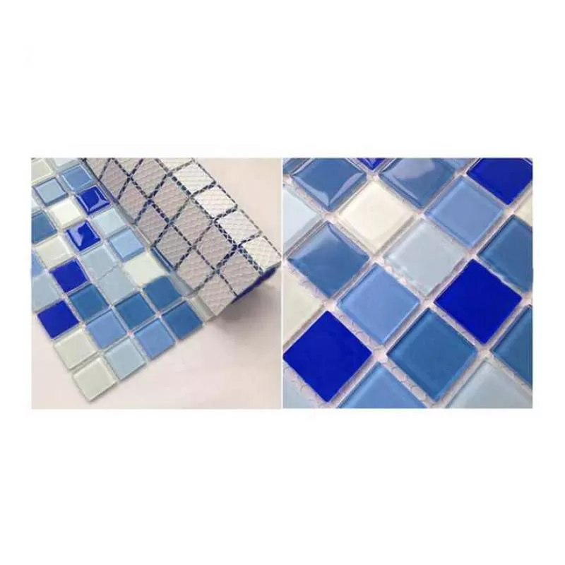 Mix Blue PVC Ceramic Swimming Pool Tile Mosaic 25m Length for Pool