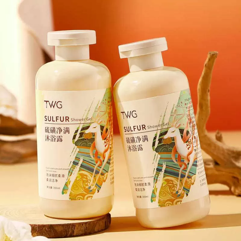 TWG RTS Anti Mite Liquid Soap Body Wash Gel Body Cleansing Acaricidal Sulfur Soap Anti Ance Shower Gel
