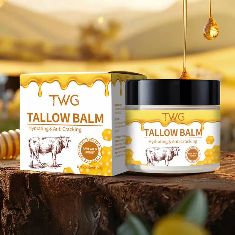 TWG Beef Tallow Honey Face Balm Face Care Nourishing Anti Cracking Beef Tallow Face Cream Moisturizer Tallow Balm