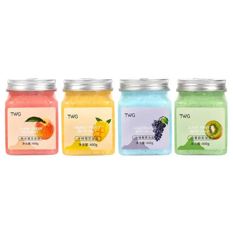 TWG Fruit Fragrance Body Scrub Sea Salt Whitening Exfoliating Scrub Body Care Mango Blueberry Kiwi Fruit Sea Salt Body Scrubs
