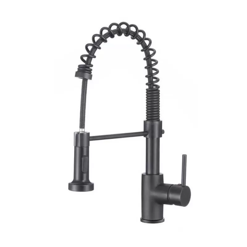 Kitchen Faucet with Pull Down Sprayer Single Handle High Arc Pull Out Kitchen Sink Faucet Offers Efficient Cleaning for RV