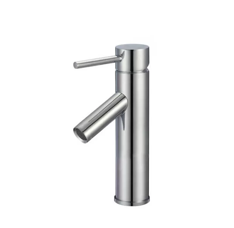 Tidjune Bathroom Sink Faucet Chrome Single Handle Mixer Washbasin Deck Mount Lavatory Vanity Mixer Bar Tap