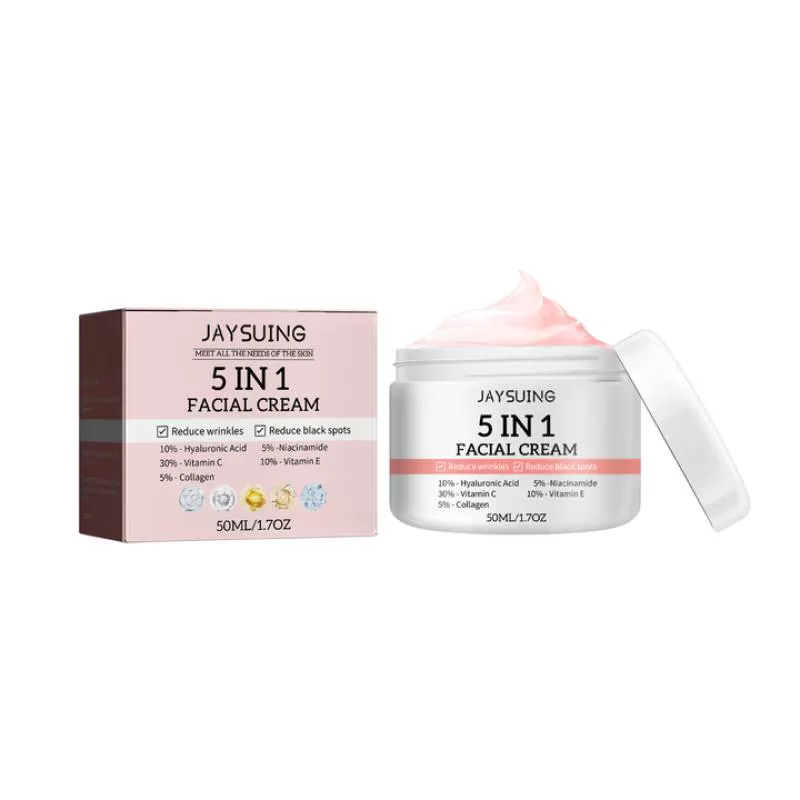 5 in 1 Hydrated Moisturized Facial Cream Fading Fine Lines Wrinkles Firms Nourishes Skin Anti-Wrinkle Face Cream