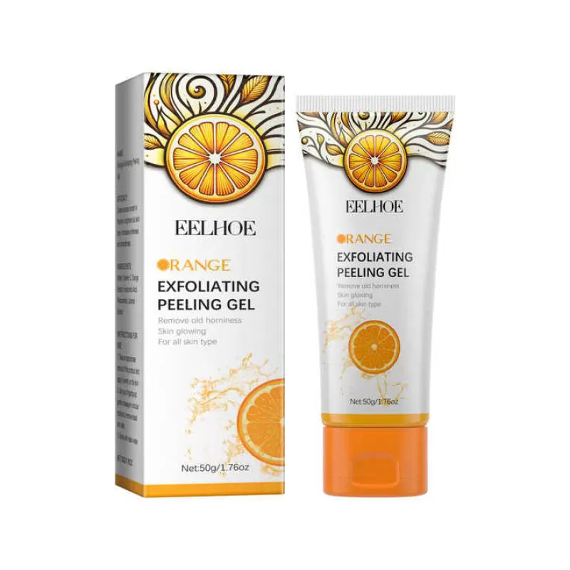 Orange Exfoliating Gel Sulfate Free Firming Pore Shrinking Vitamin C Whitening Face Cleanser Gel