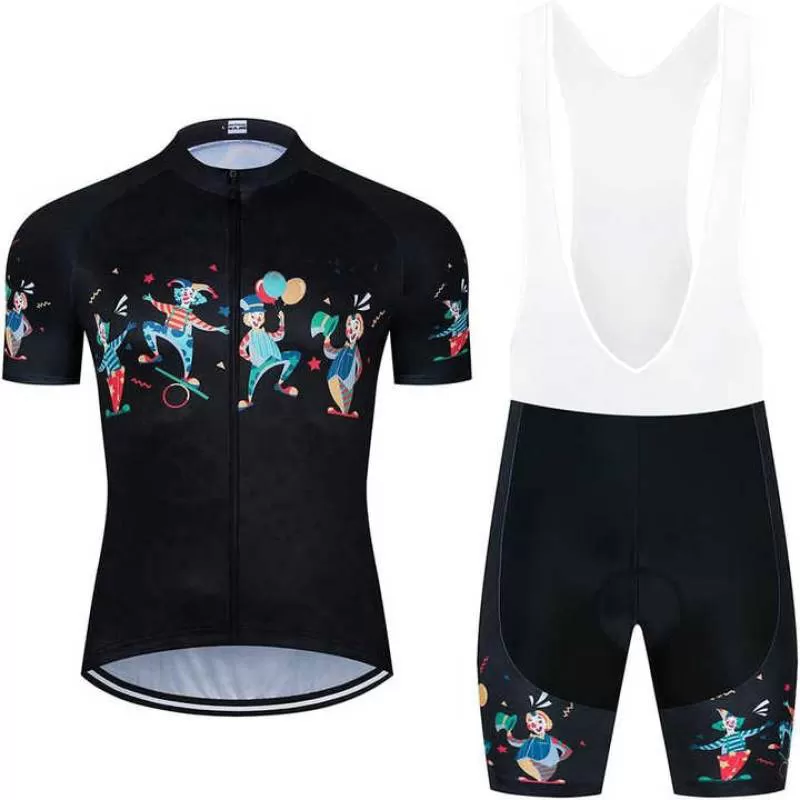 Comfortable Men Bicycle Clothing Short Sleeve Shirt Bike Bib Shorts Pro Team Summer Cycling Jersey Set 20D Gel Pad