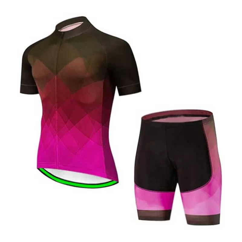 Short Sleeve Cycling Jersey Set Breathable Quick Dry Bib Shorts & Tights From Pakistan Men Wear Cycling Uniform Set