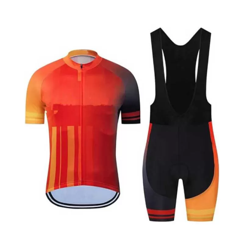 Custom Unisex Cycling Jersey Clothing Set Short Sleeve Quick Dry Bicycle Uniform  Men Cycling Suit