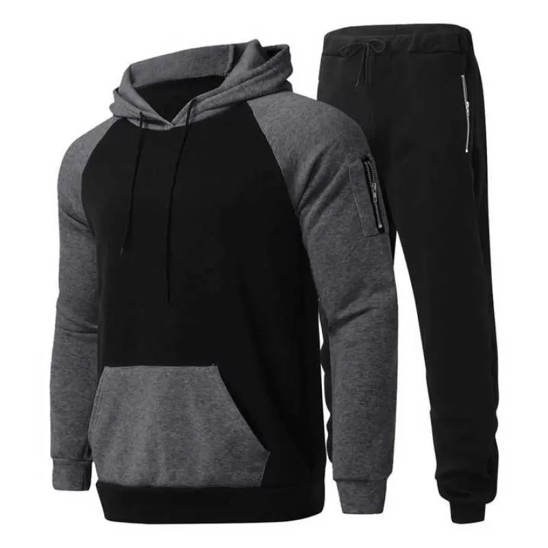New Arrival Men's Fleece Tracksuits Custom Design Sportswear for Gym Fitness High Quality with Elastic Waist Closure