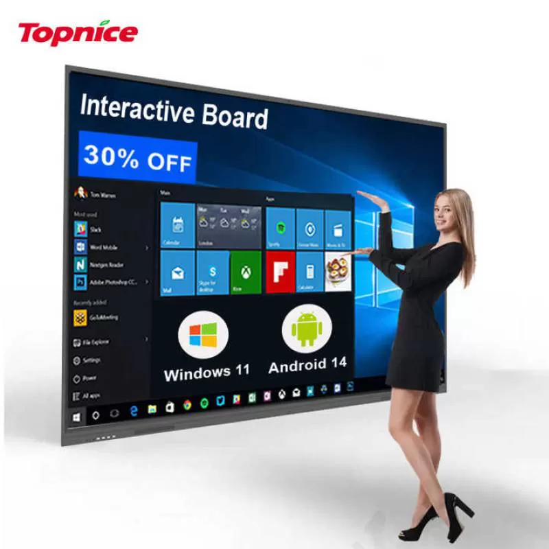 55 65 75 85 86 98 110 Inch Bút Ngón Tay Cảm Ứng Màn Hình Phẳng Tương Tác 4k Lcd Bảng Thông Minh Tương Tác Kỹ Thuật Số Cho Trường Học Giảng Dạy