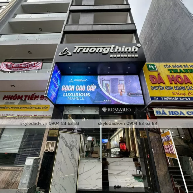 Bảng hiệu showroom vật liệu xây dựng