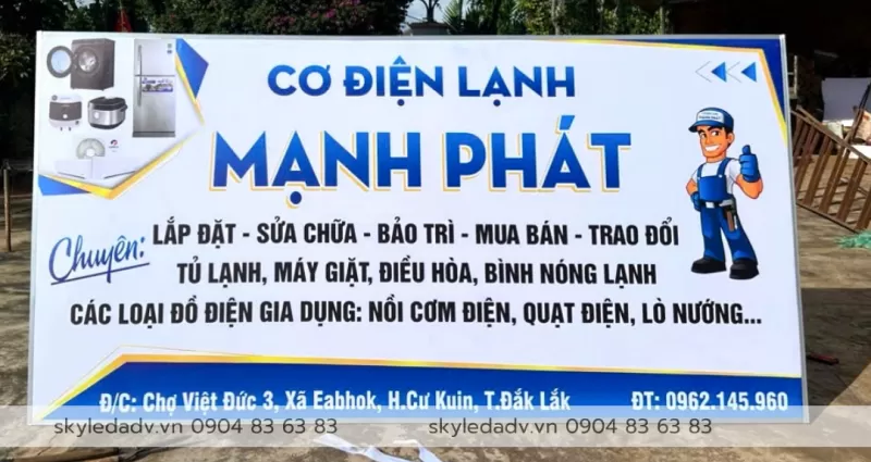 Biển quảng cáo sửa chữa điện lạnh