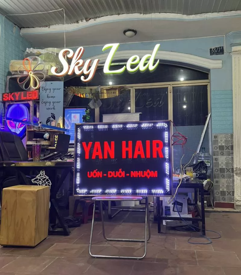 Làm biển led tóc, biển led vẫy bền đẹp bắt mắt