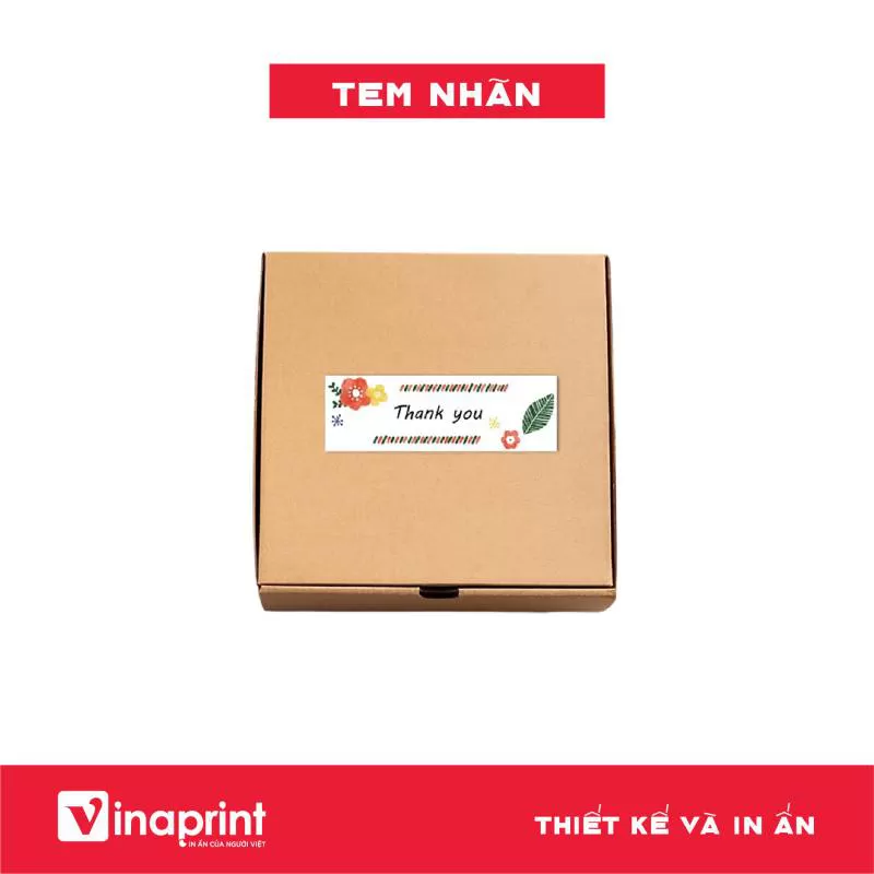 Mẫu tem nhãn hộp giấy handmade