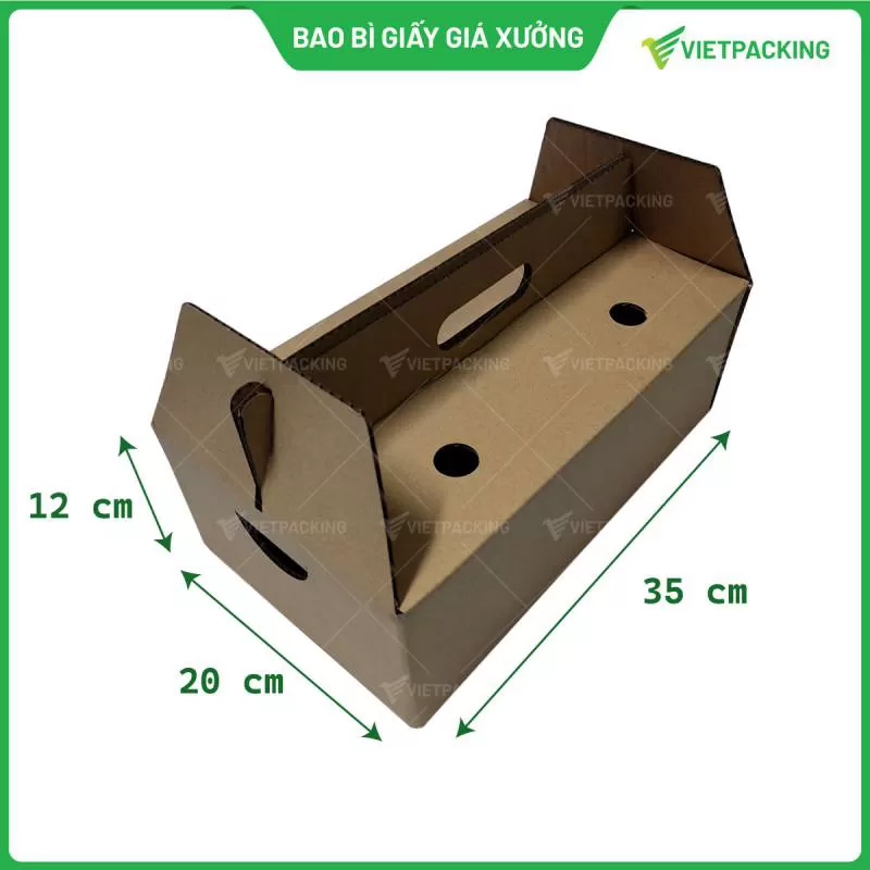 Combo 5 Hộp carton có quai xách 35x20x12