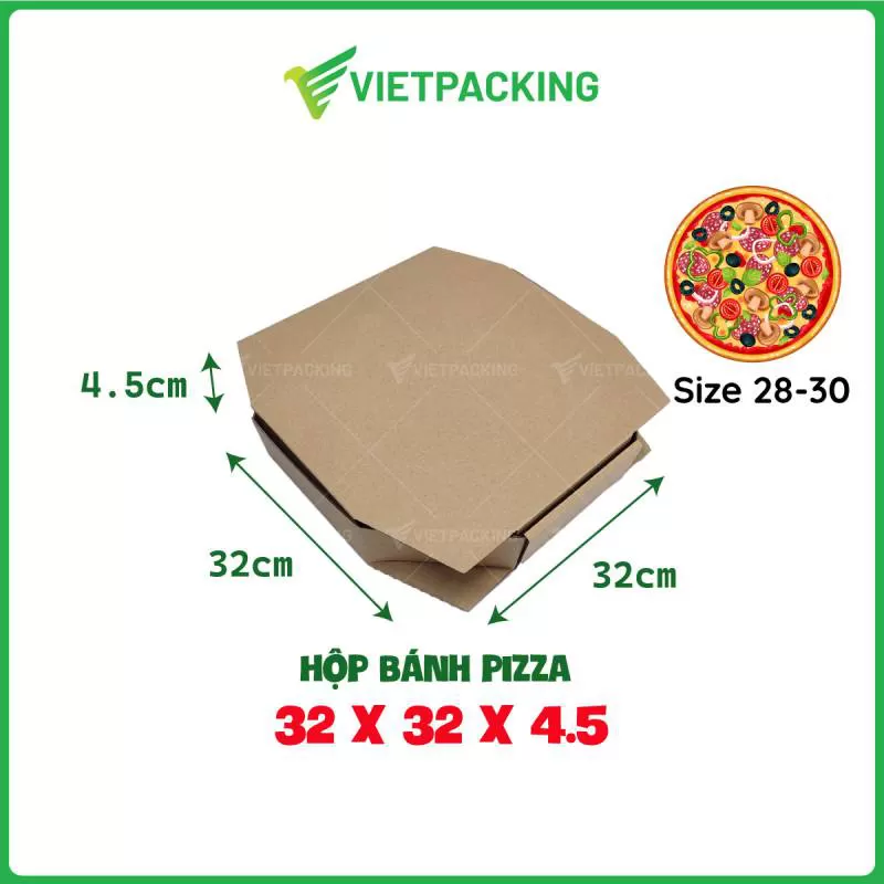 Hộp đựng bánh Pizza 32x32x4.5