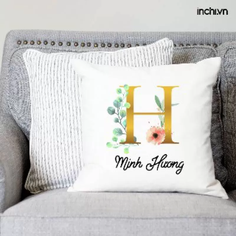 Gối Bảng chữ cái hoa độc đáo, cá nhân hoá 