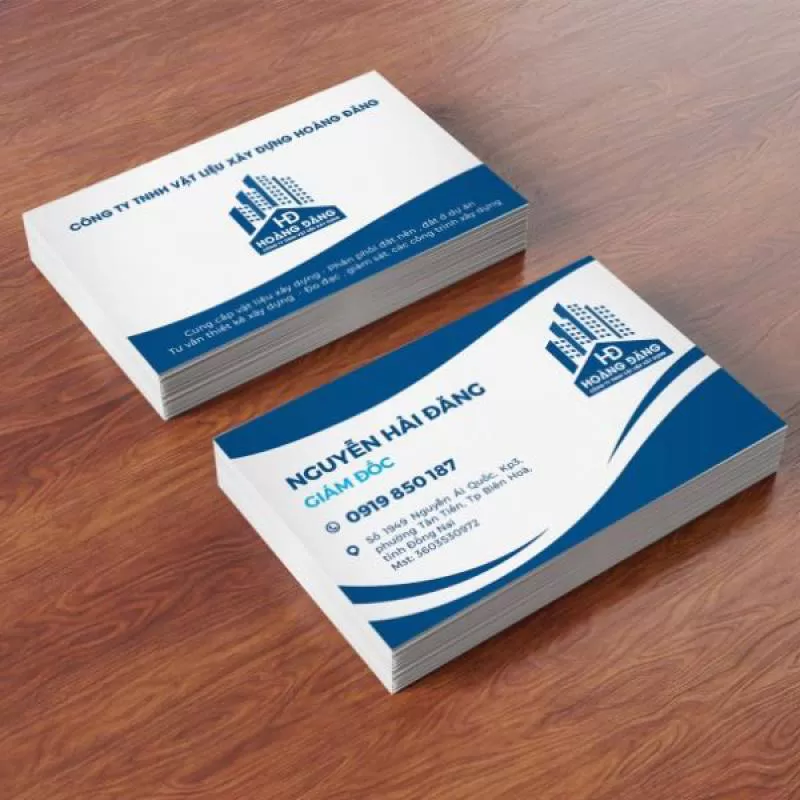 In card visit ngành xây dựng giá rẻ, thiết kế theo yêu cầu