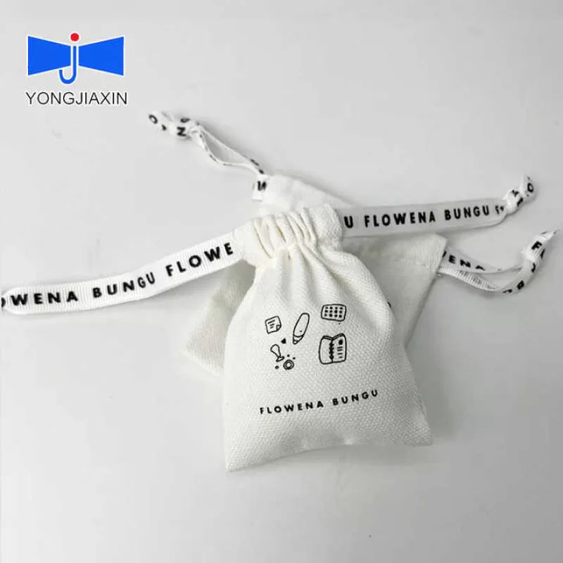Hot Selling Customizable Reusable Pure Cotton Drawstring Bag Eco-Friendly Recyclable for Candle Candy Craft Sticker Storage Logo