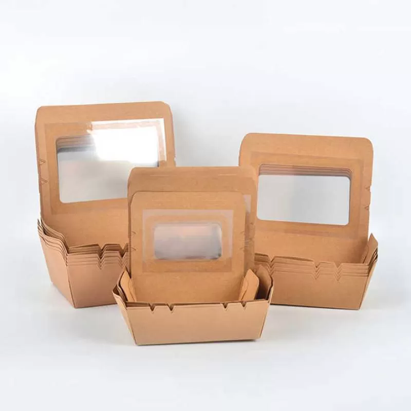 SenAng01 Custom Printed Restaurant Disposable to Go Lunch Tacos Burger Container Paper Packing Takeout Takeway Food Box