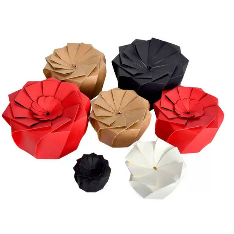 Disposable Top Grade Container Packaging Brown Fast Food Take Away Takeaway Cyclone Lotus Kraft Paper Food Lunch Box