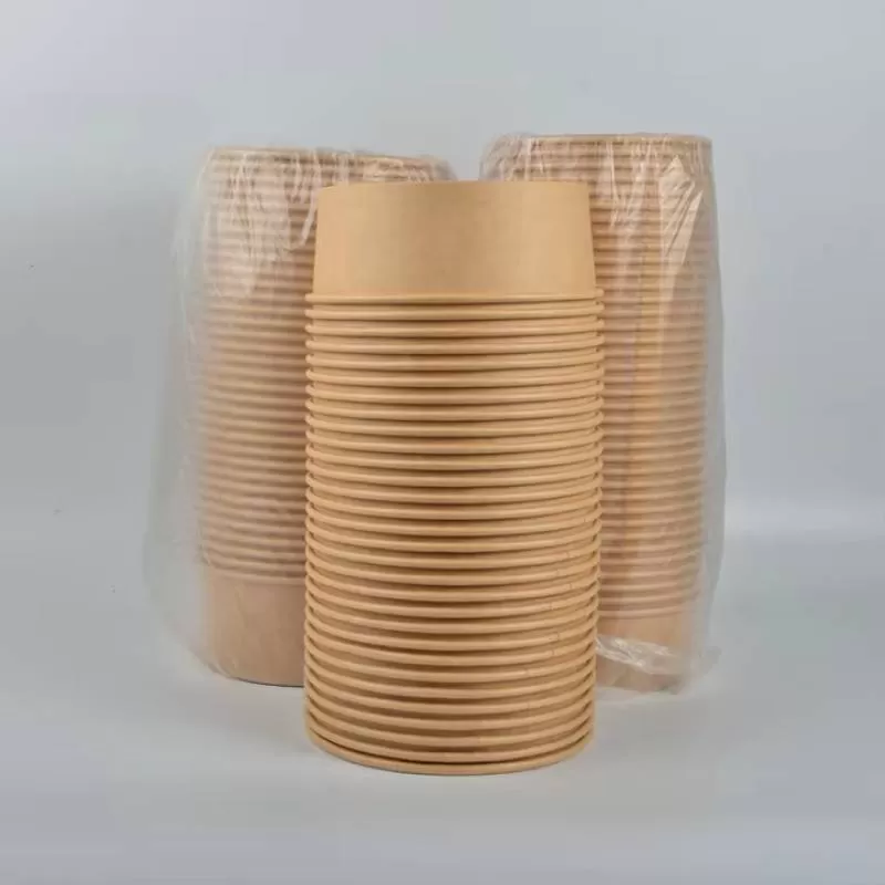 Senang01 in Stock Customize Round Take Away Paper With Lid Custom Salad Bowl Food Container Take Away Box