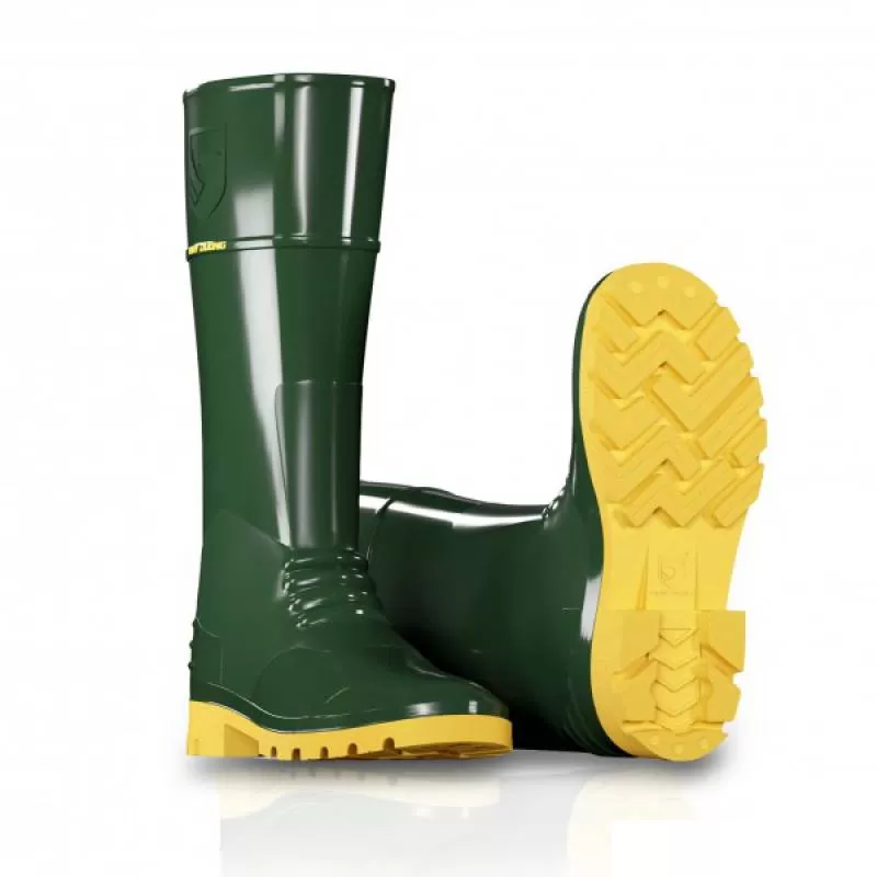 Ủng bảo hộ Thùy Dương 224 xanh rêu - vàng
