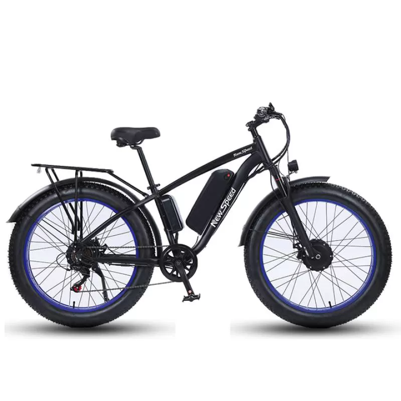 Ebike Motorcycles Style 48V 32Ah Dual Batteries & Dual Motors 26"*4.0" 45-60km/h Fat Tire Electric Bicycle 2000w E-bike 