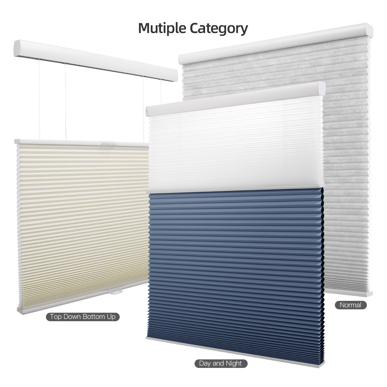 Giá Sỉ Rèm Tổ Ong Kép Ngày Đêm Thông Minh Dạng Cuốn Cho Cửa Sổ