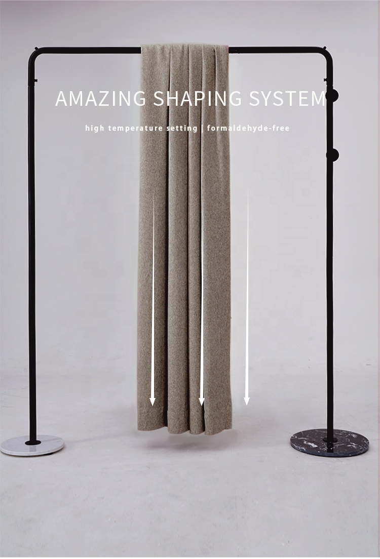 ZSTARR Rèm Cản Sáng Vải Lanh Dày May Đo Xếp Ly Màu Trà Sữa Cao Cấp Sang Trọng