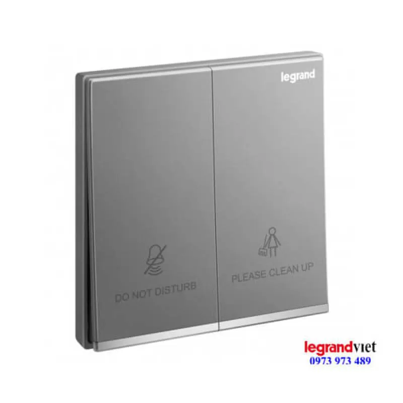 Nút nhấn dọn phòng và chống làm phiền màu Dark Silver Galion 