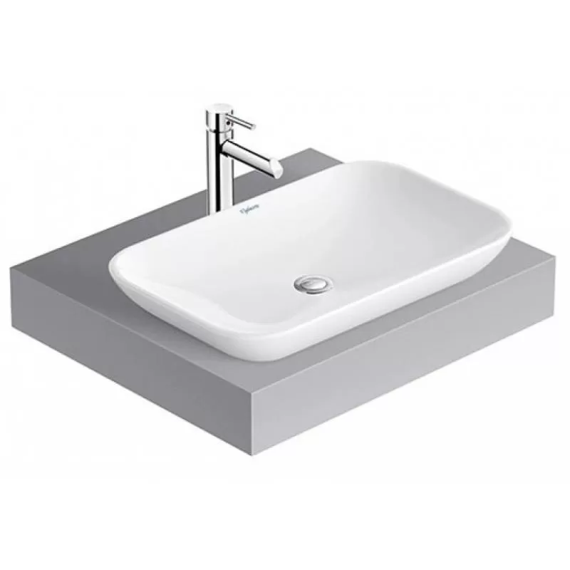 Chậu rửa mặt lavabo Viglacera V28 đặt bàn đá - Tuấn Đức 
