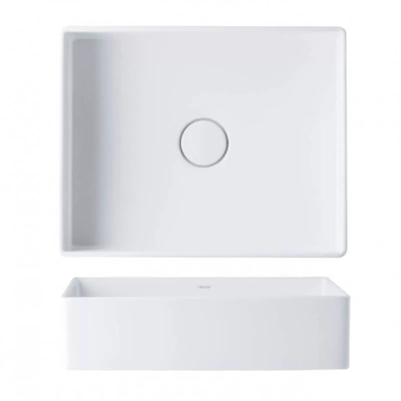 Chậu rửa mặt lavabo Caesar LF5254 đặt bàn đá vuông 500x400 - Tuấn Đức 