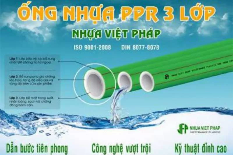 Ống nhựa PPR 3 lớp Nhựa Việt Pháp – Dẫn bước tiên phong