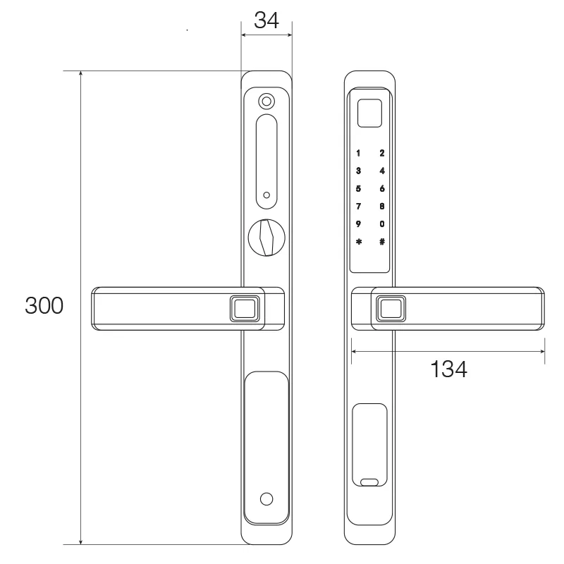 Khóa cửa nhôm FS6900 Grey 