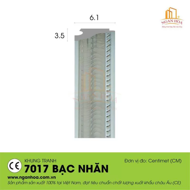 Khung tranh 7017 – Bạc nhăn